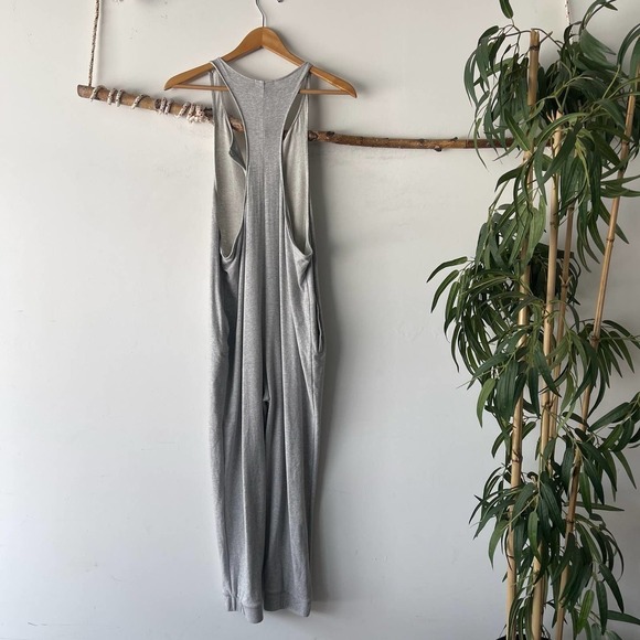 Samantha Eng Jumpsuit Womens Medium Grey Button Front Casual Lounge Knit - Picture 3 of 8